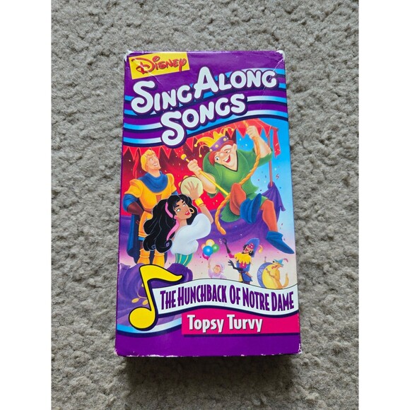 Disney Sing Along Songs VHS Hunchback of Notre Dame Topsy Turvy Video Tape - Picture 1 of 5